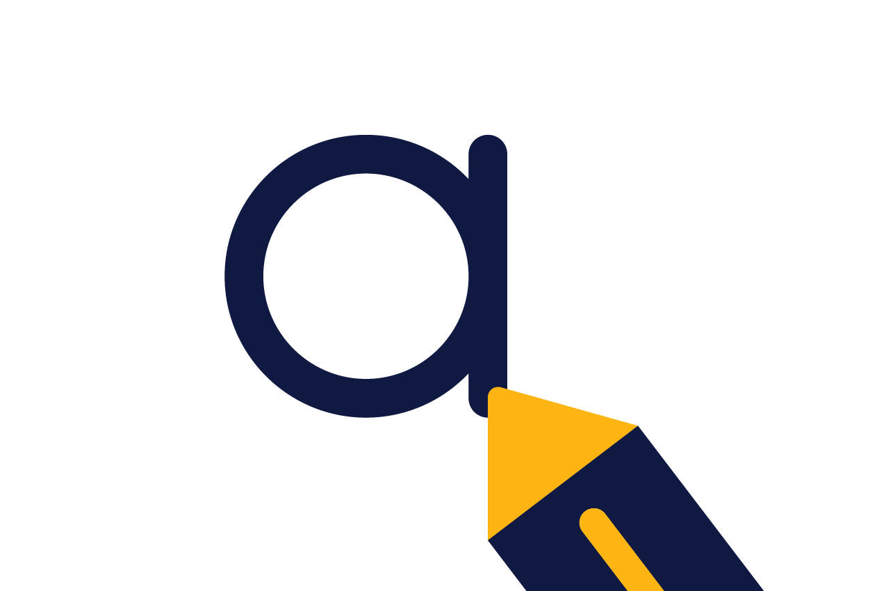 an illustration of a crayon drawing the letter a