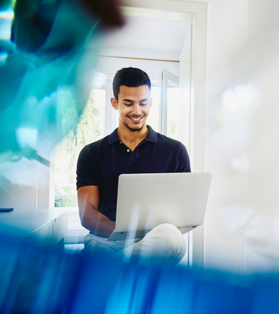 man with laptop