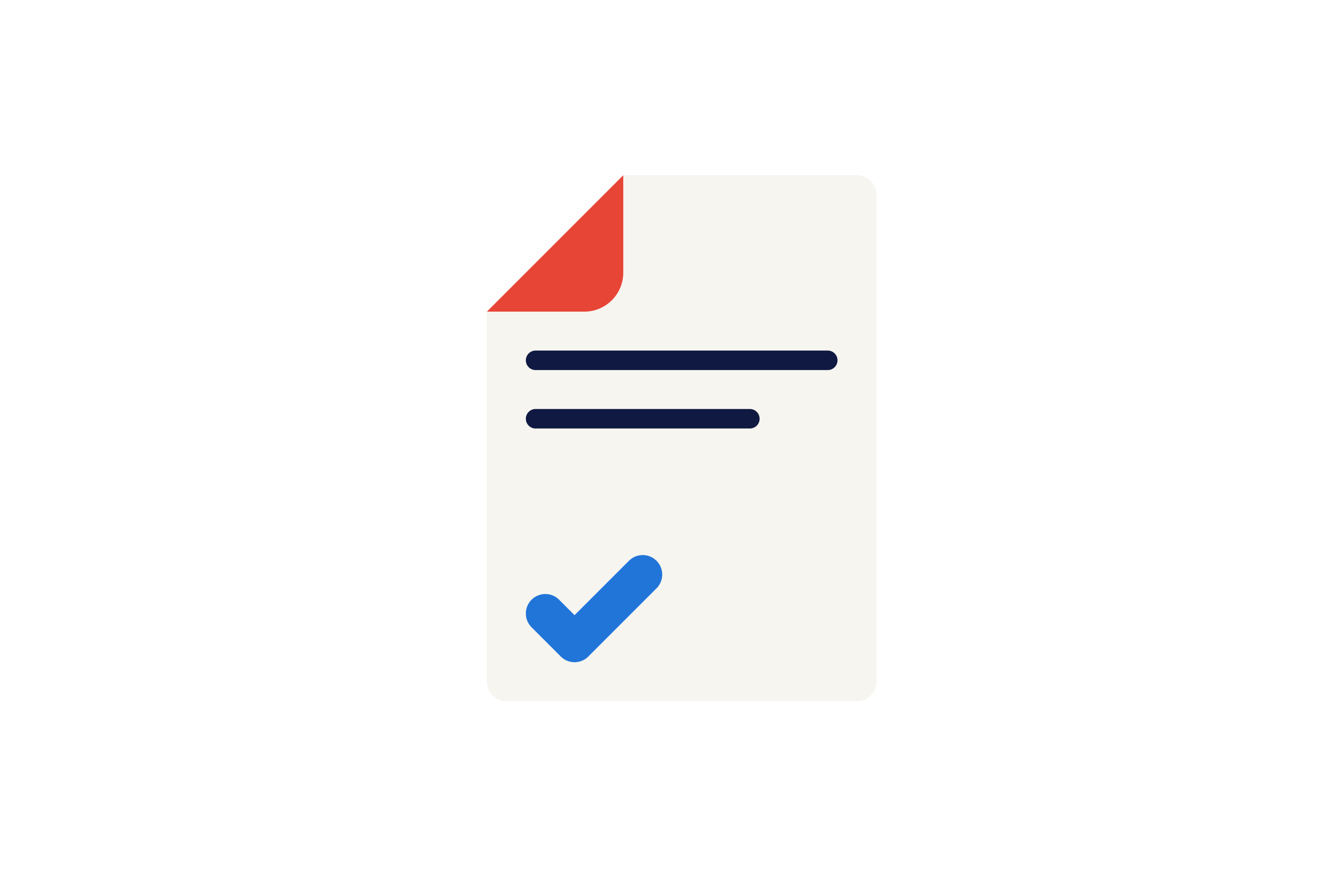 A document with a check