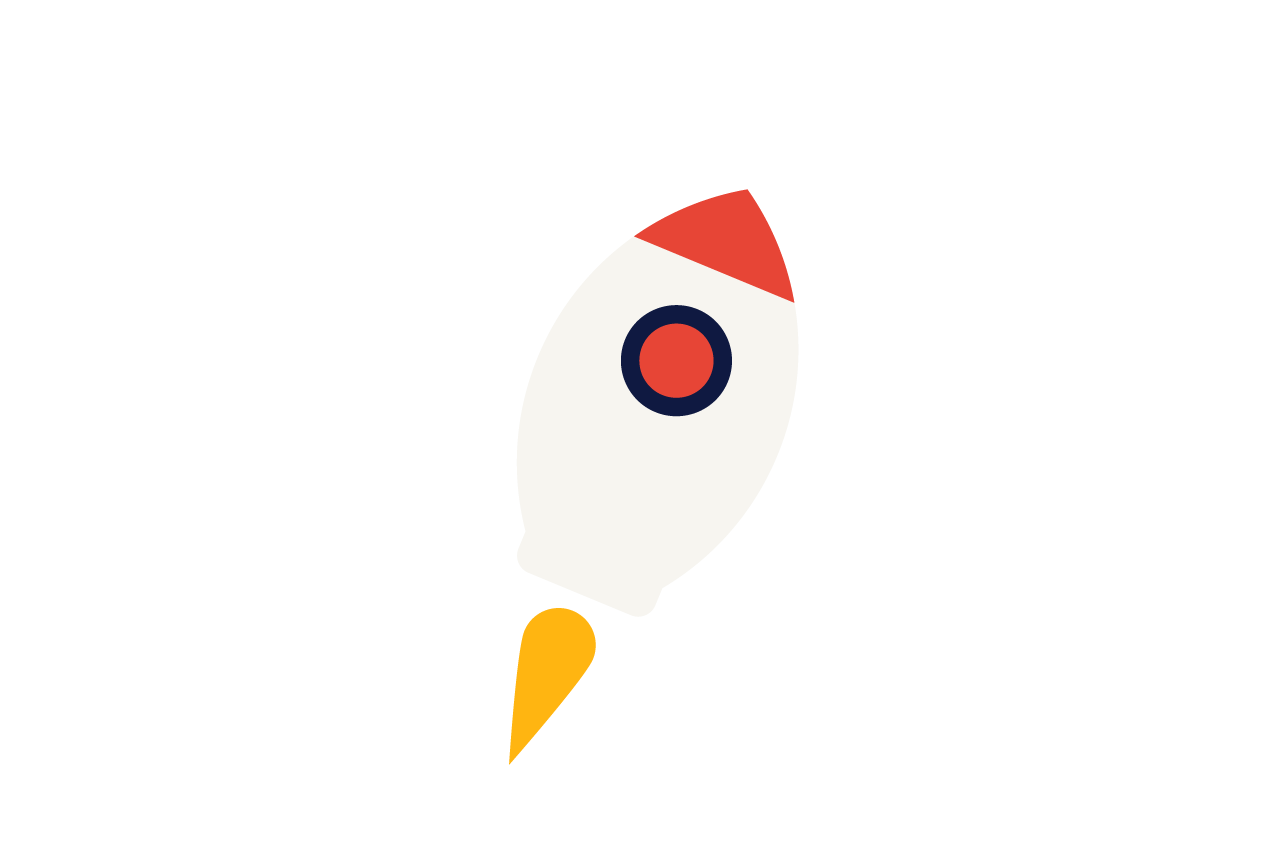 An illustration of a rocket