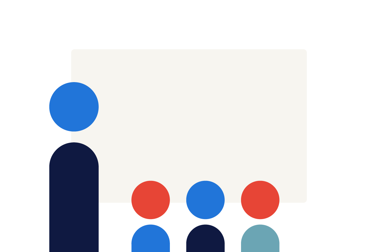 a teacher teaching children