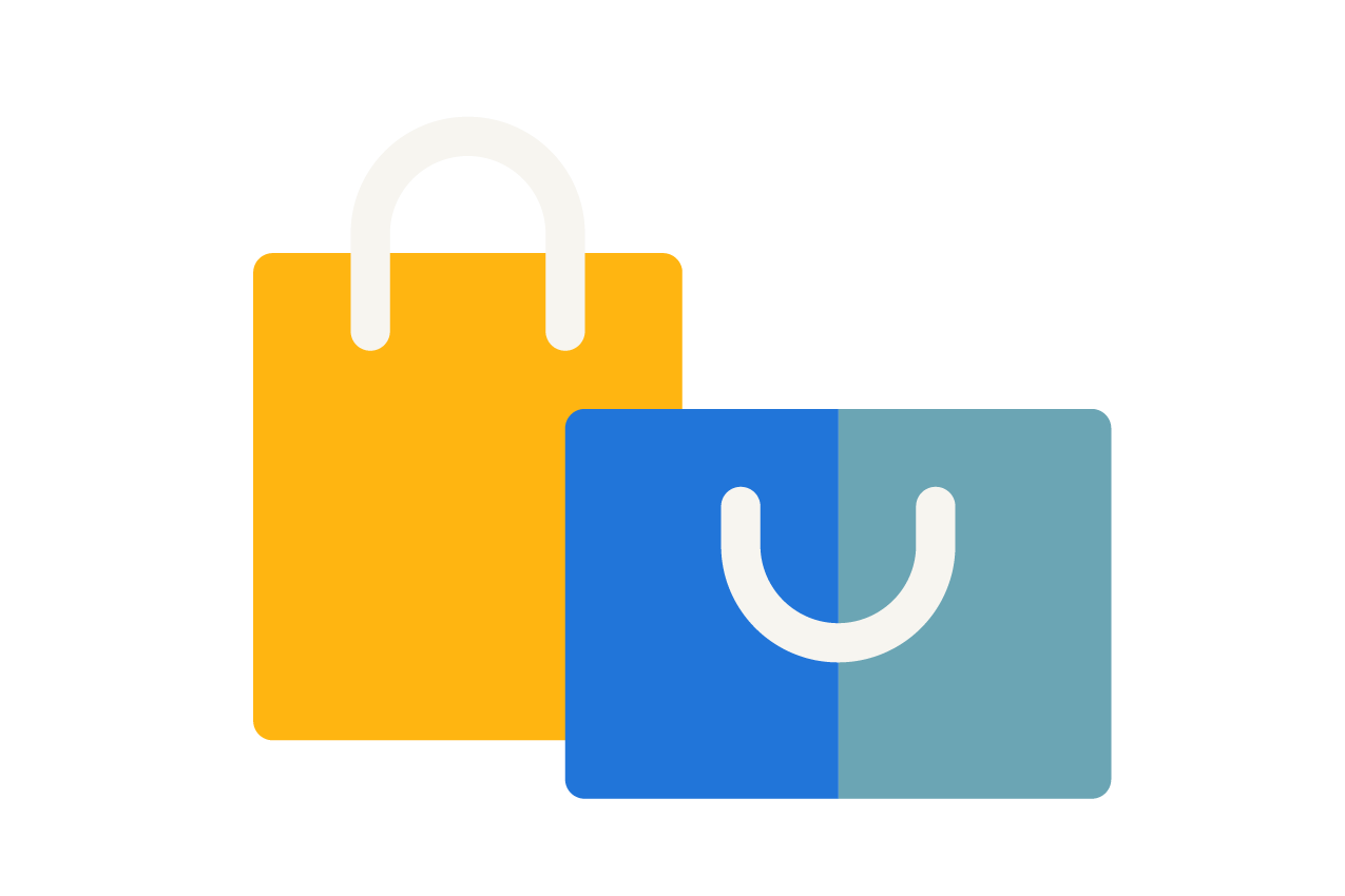 two shopping bags