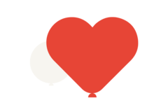 A heart balloon