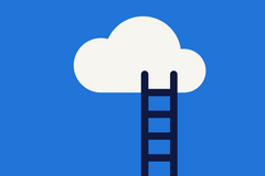 An illustration of a cloud with a ladder