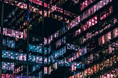 an image of a building at night