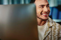 A man smiling