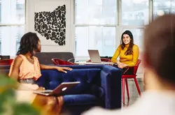 Two female having a conversation
