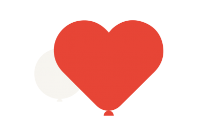 A heart balloon