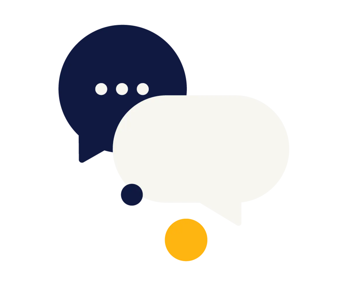 an illustration of speech bubbles