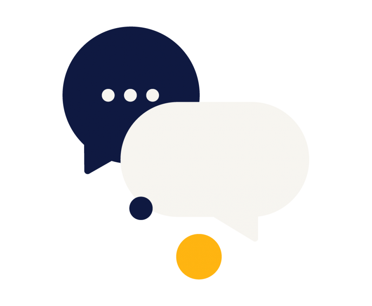 an illustration of speech bubbles