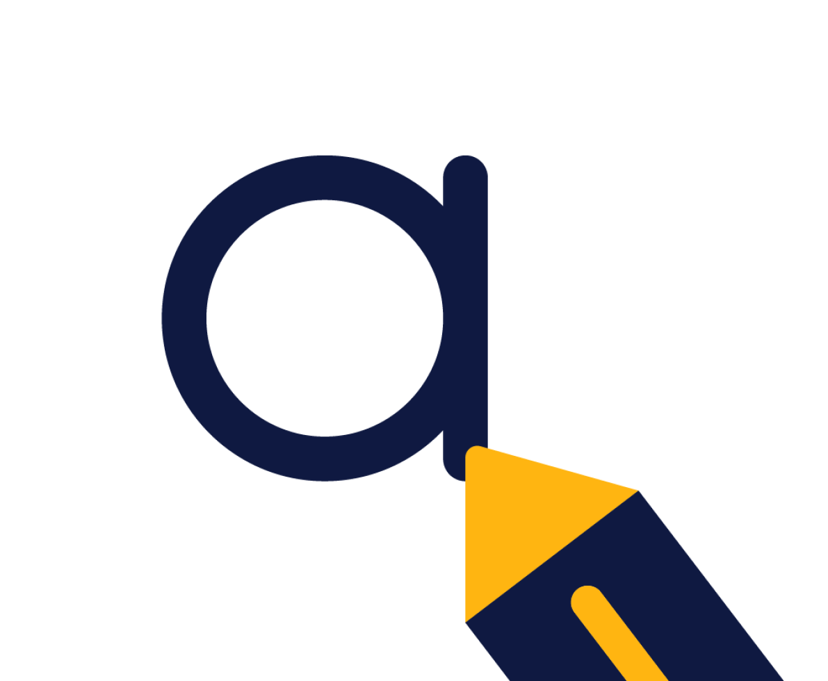 an illustration of a crayon drawing the letter a