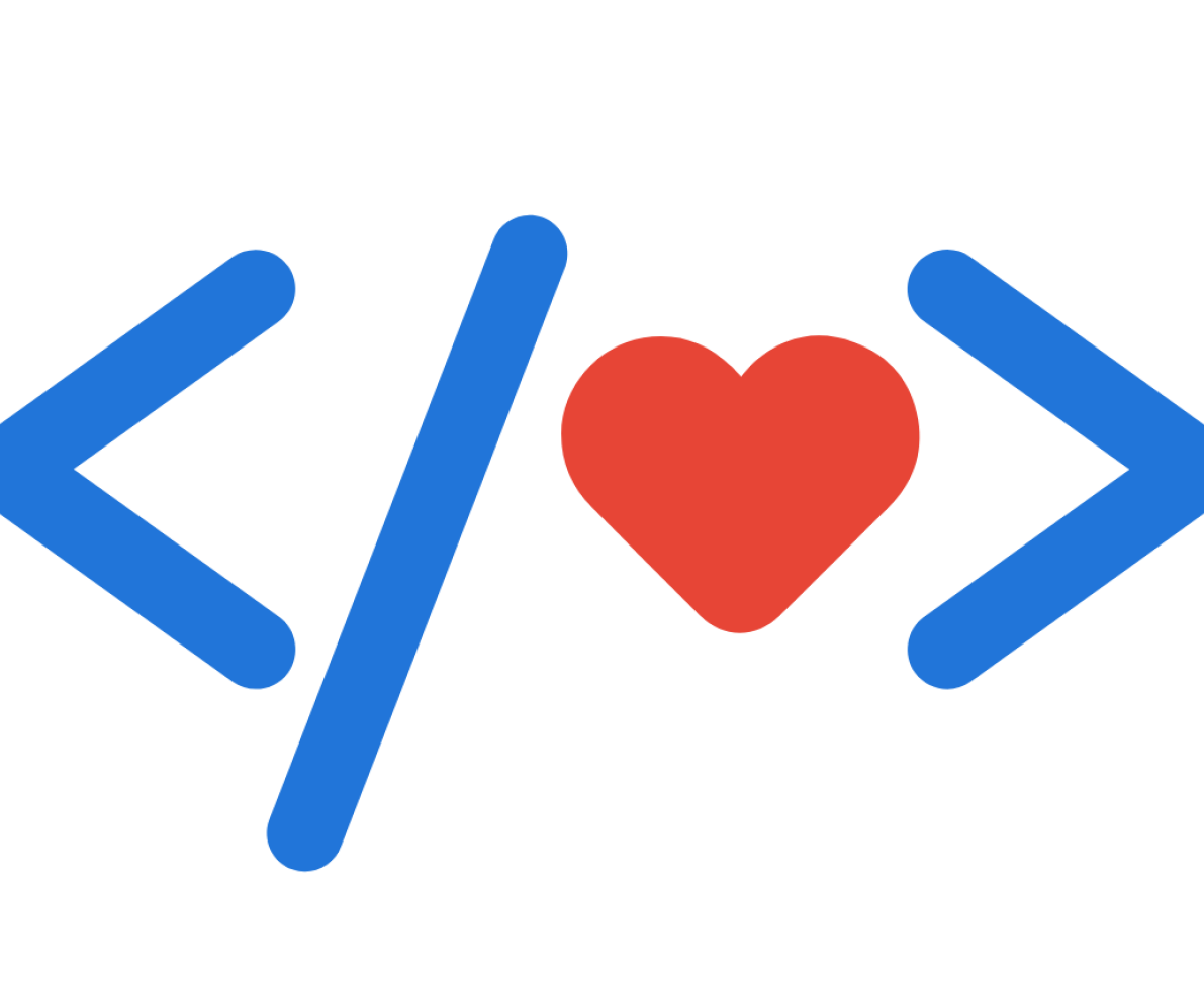 An illustration of a code bracket with slash and heart An illustration of a code bracket with slash and heart
