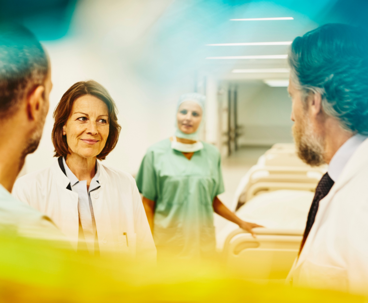 medical professionals working together