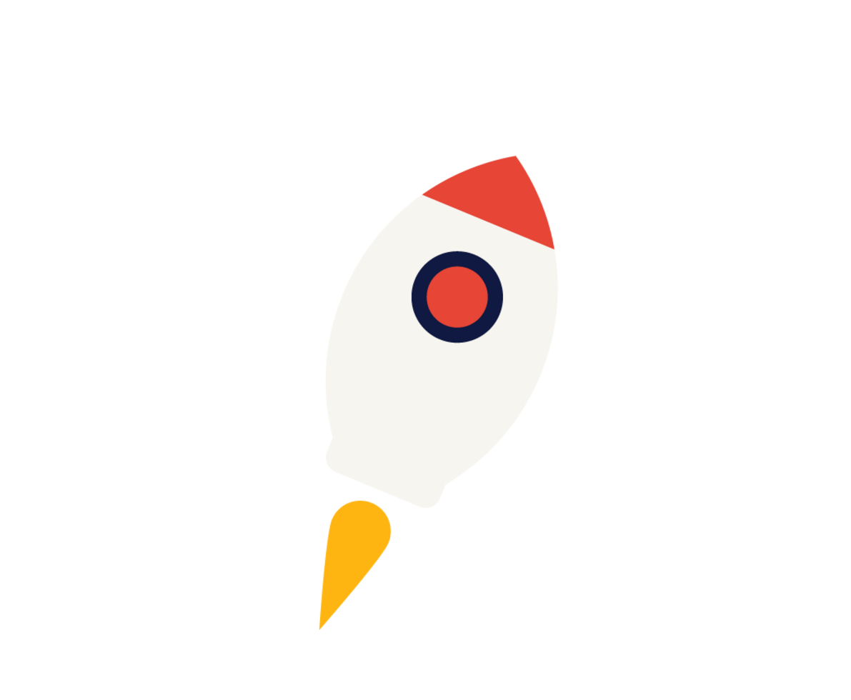 An illustration of a rocket