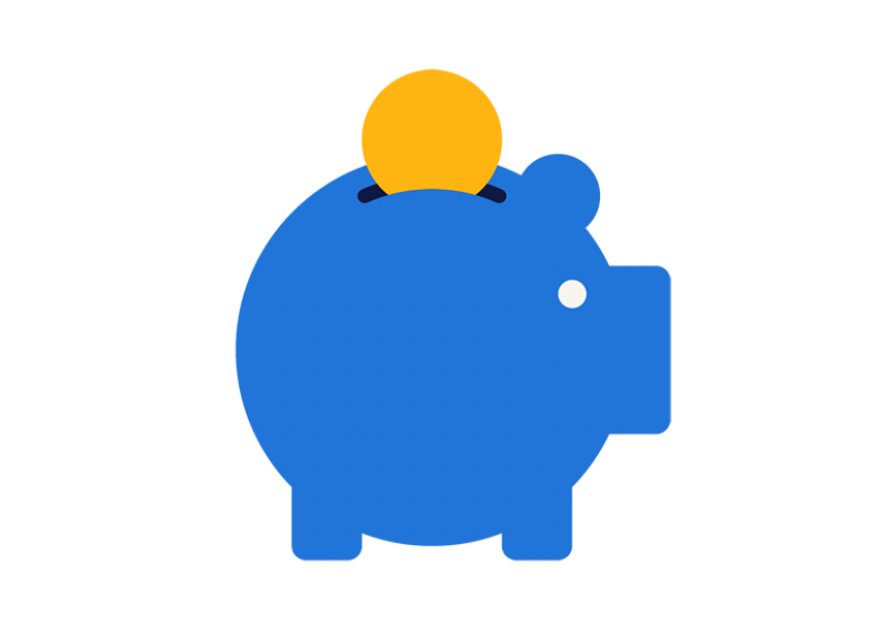 An illustration of a piggy bank