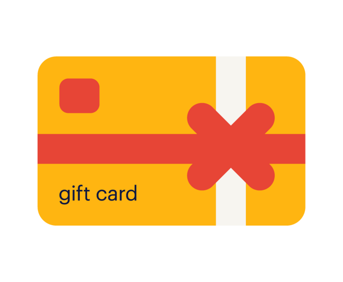 an illustration of a gift card an illustration of a gift card